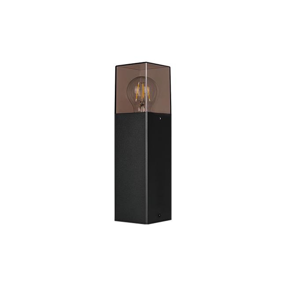 Lyora Moderne tuinlampDenver zwart met smoke glas 30cm - 9306